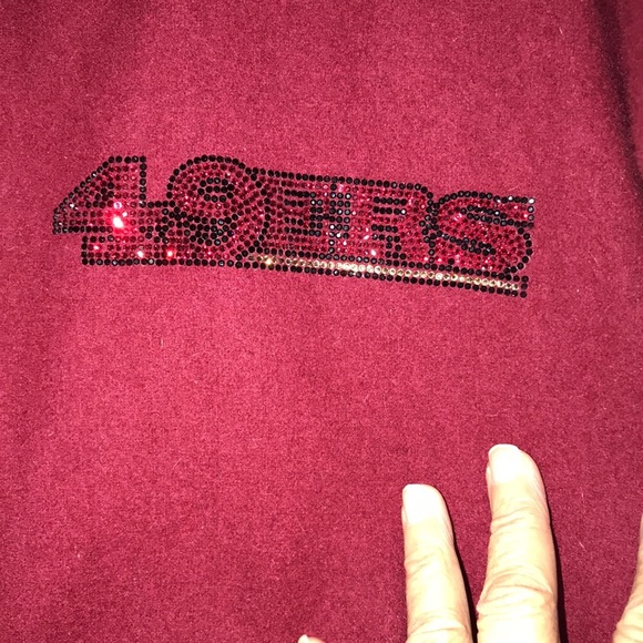 Unisex NFL 49’ers Embellished Varsity Jacket 5X Big & Tall San Francisco - Picture 5 of 13